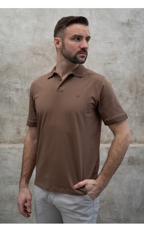 Béžové polo tričko s knoflíky