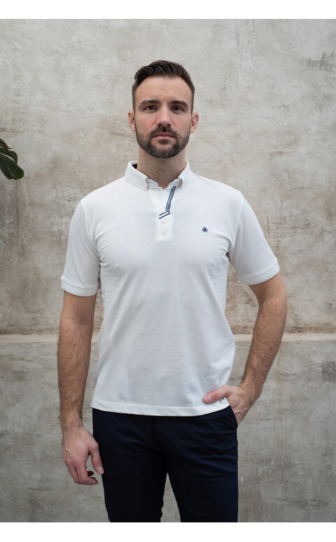 Bílé polo tričko s knoflíky