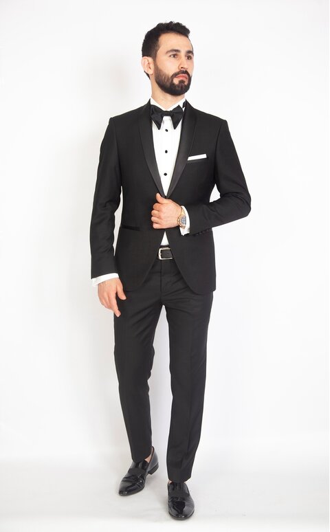 Černý pánský smoking Slim Fit, model William