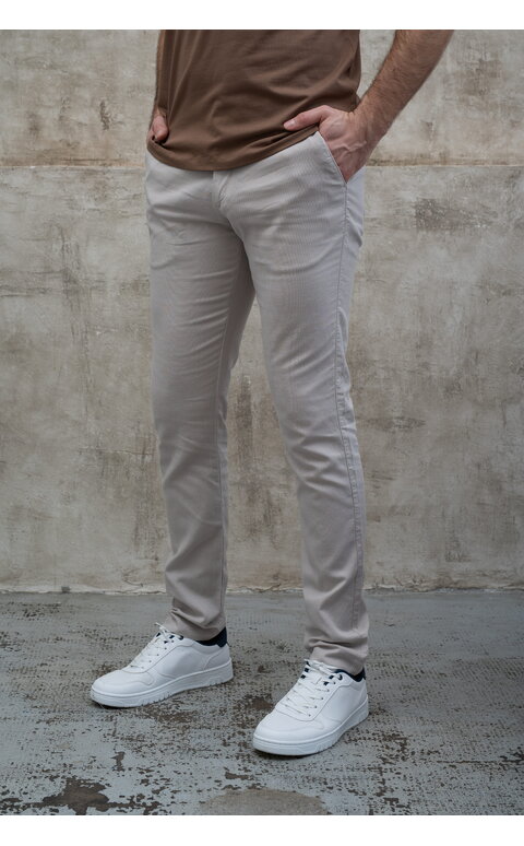 Světle béžové lněné pánské kalhoty