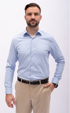 Bledě modrá pánská košile Slim Fit