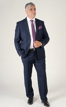 Modrý pánský oblek Regular Fit, model Hugo