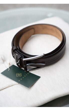 Tmavě hnědý pánský pásek