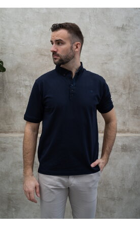 Tmavě modré polo tričko s knoflíky